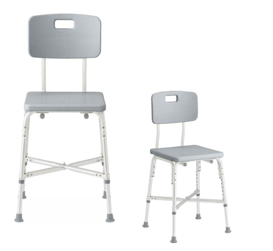 Aluminum Shower Chair with Back