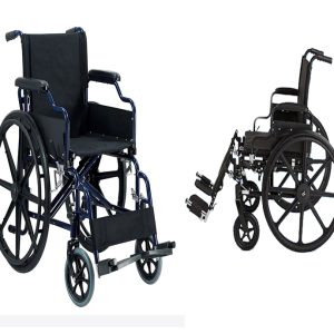 Steel Wheelchair with Elevating Leg Rests, Flip-Back Desk-Length Arms, 16-Inch Wide Seat