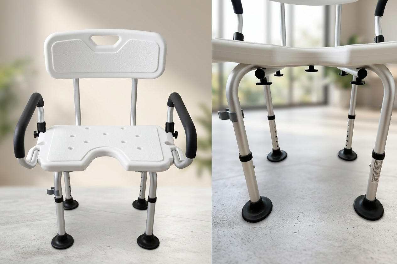 Aluminum Shower Chair with Back