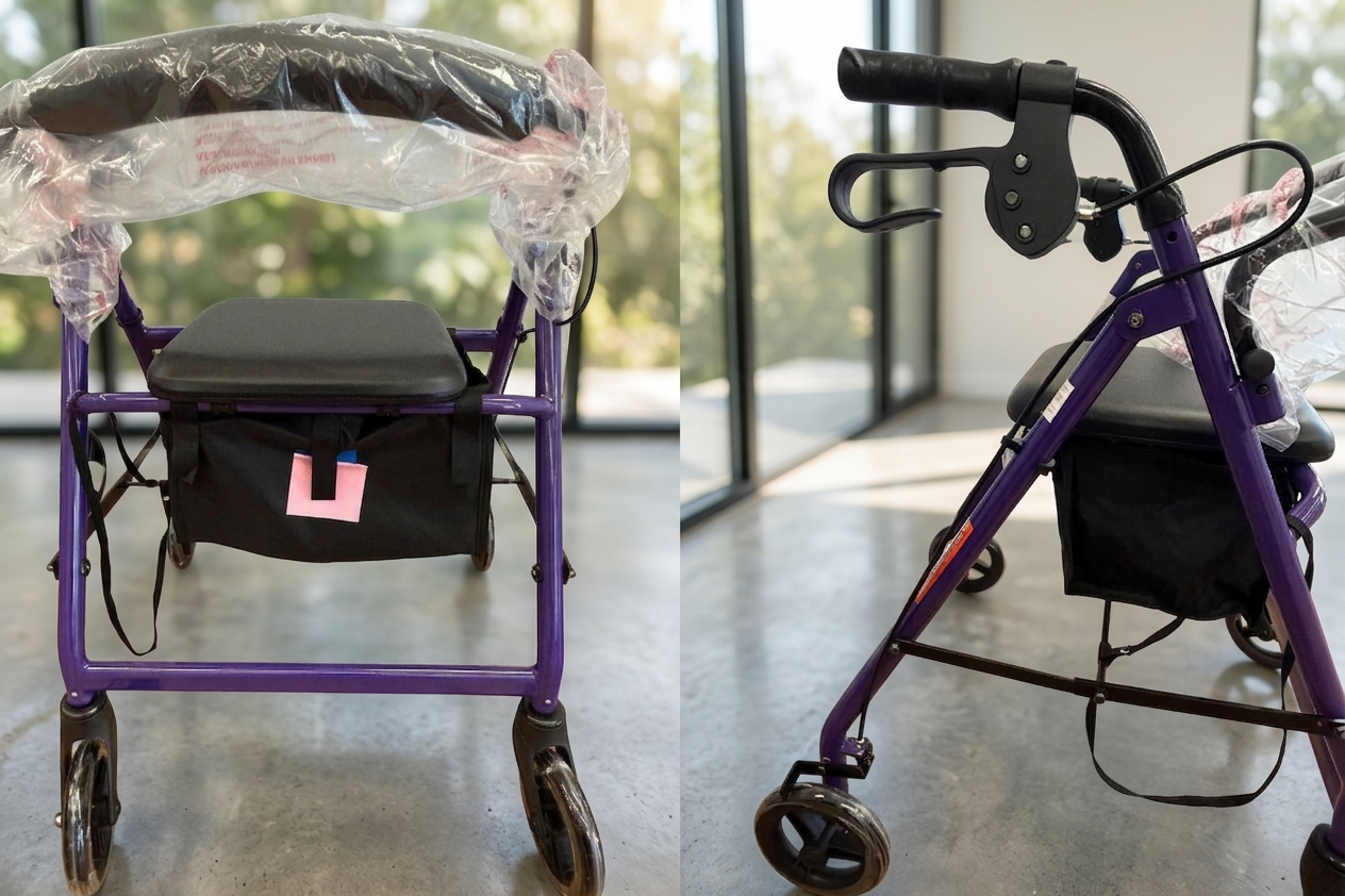 Basic Aluminum Rollator Walker with Seat